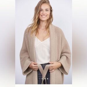 Anthropologie rima knit cardigan kimono brown